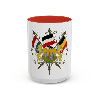 Coat of arms of Neutral Moresnet - Accent Coffee Mug 15oz Red - Go Mug Yourself