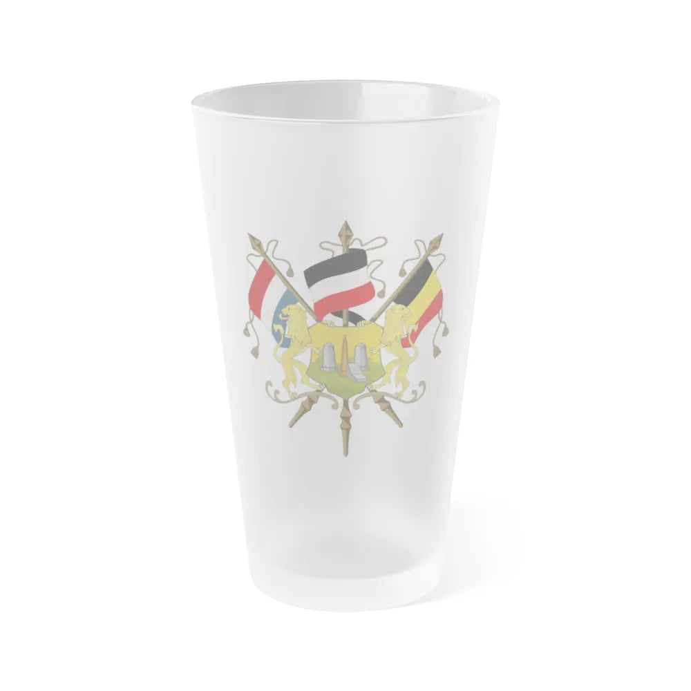 Coat of arms of Neutral Moresnet - Frosted Pint Glass 16oz-16oz-Frosted-Go Mug Yourself