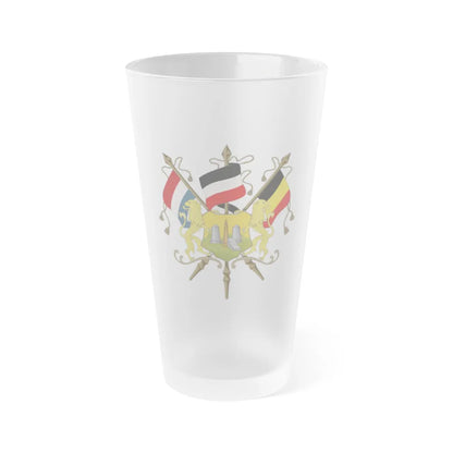 Coat of arms of Neutral Moresnet - Frosted Pint Glass 16oz-16oz-Frosted-Go Mug Yourself