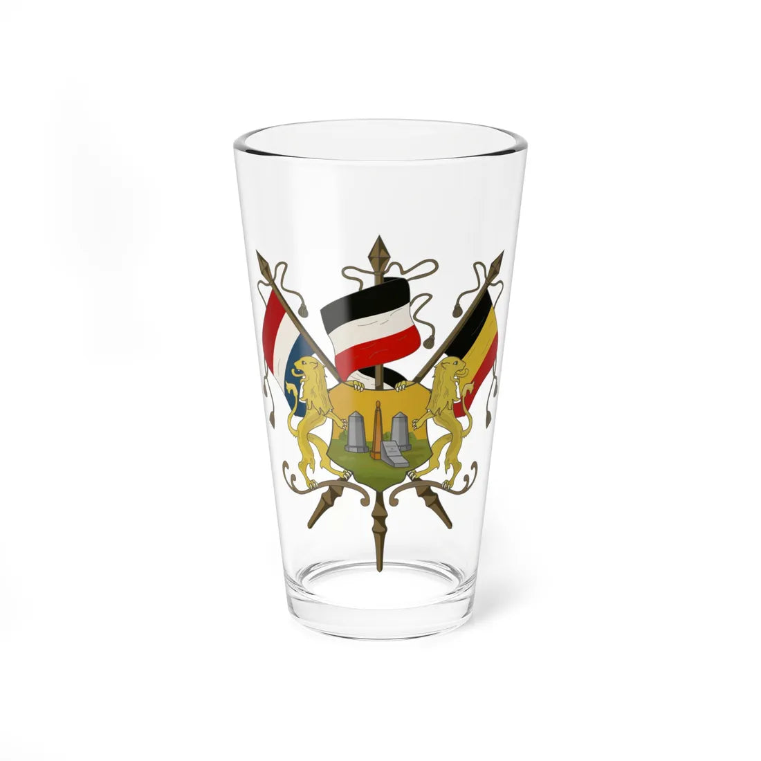 Coat of arms of Neutral Moresnet (Netherlands) (Coat of Arms) Pint Glass 16oz 16oz - Go Mug Yourself