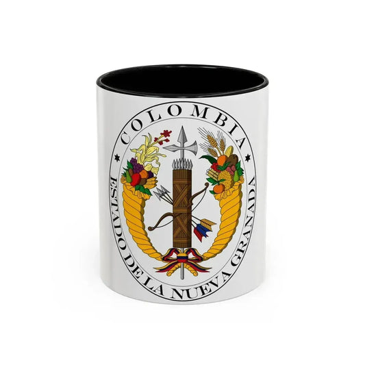 Coat of arms of New Granada (1830) - Accent Coffee Mug 11oz Black - Go Mug Yourself