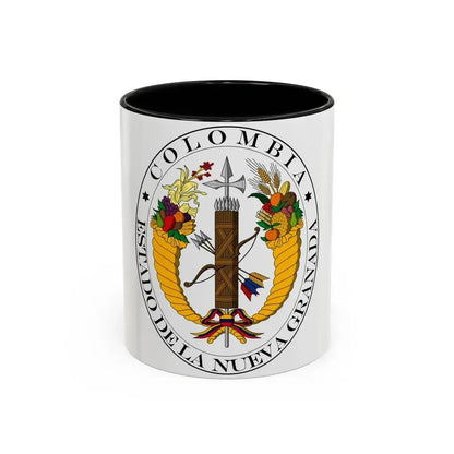 Coat of arms of New Granada (1830) - Accent Coffee Mug 11oz Black - Go Mug Yourself