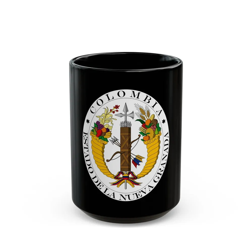 Coat of arms of New Granada (1830) - Black Coffee Mug-15oz-Go Mug Yourself