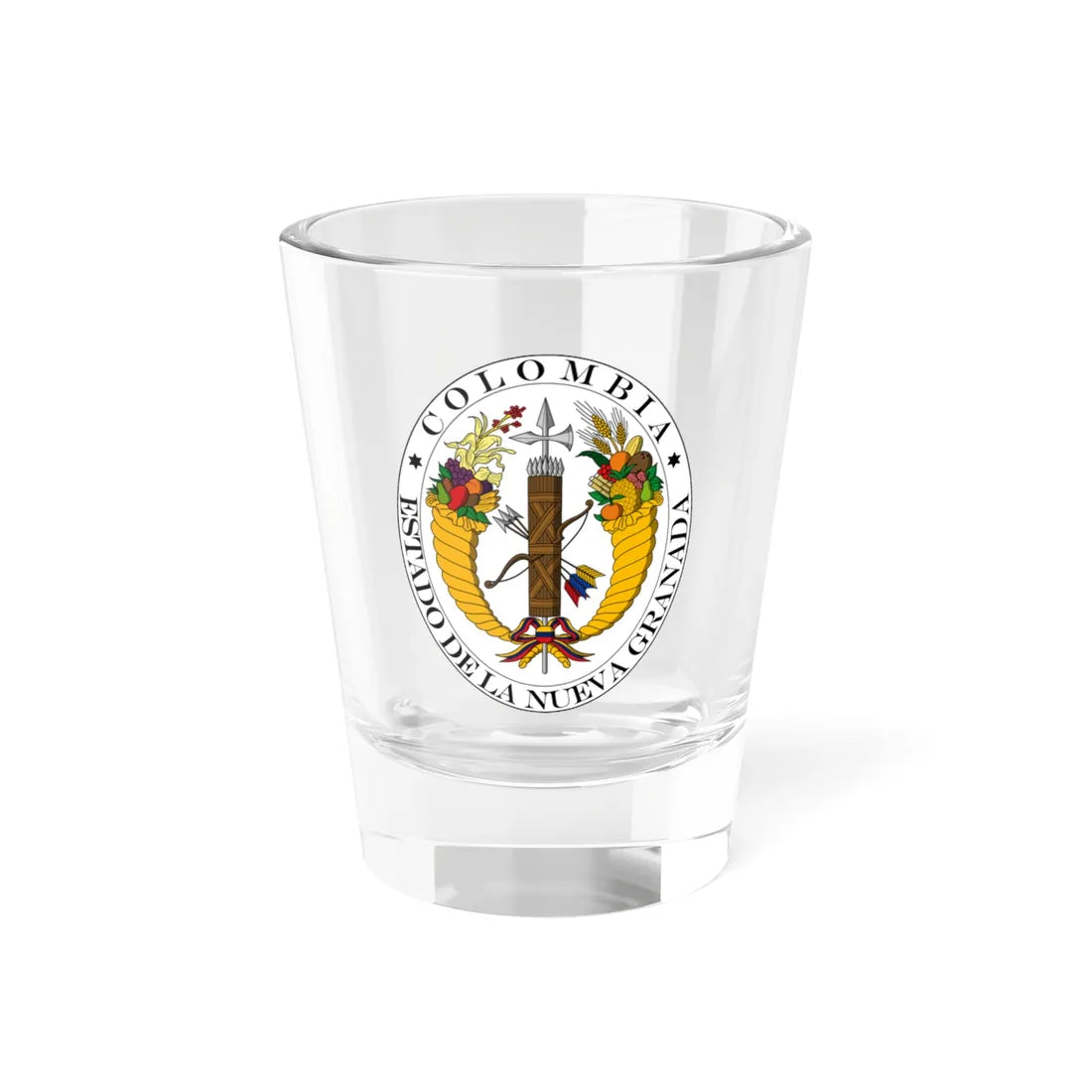 Coat of arms of New Granada 1830 (Coat of Arms) Shot Glass 1.5oz 1.5oz - Go Mug Yourself