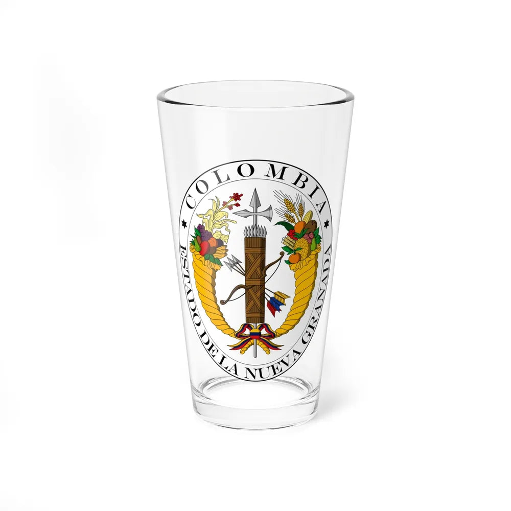 Coat of arms of New Granada (1830) - Pint Glass 16oz-16oz-Go Mug Yourself