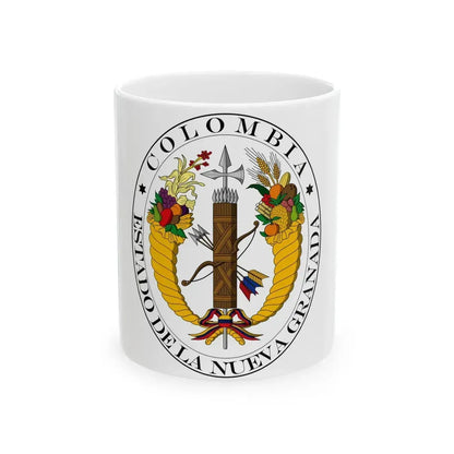 Coat of arms of New Granada (1830) - White Coffee Mug 11oz - Go Mug Yourself