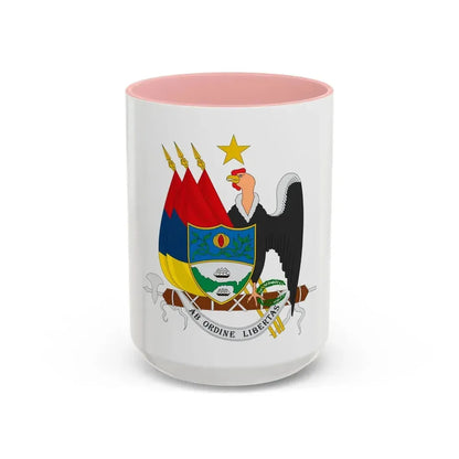 Coat of arms of New Granada (1854) - Accent Coffee Mug 15oz Pink - Go Mug Yourself