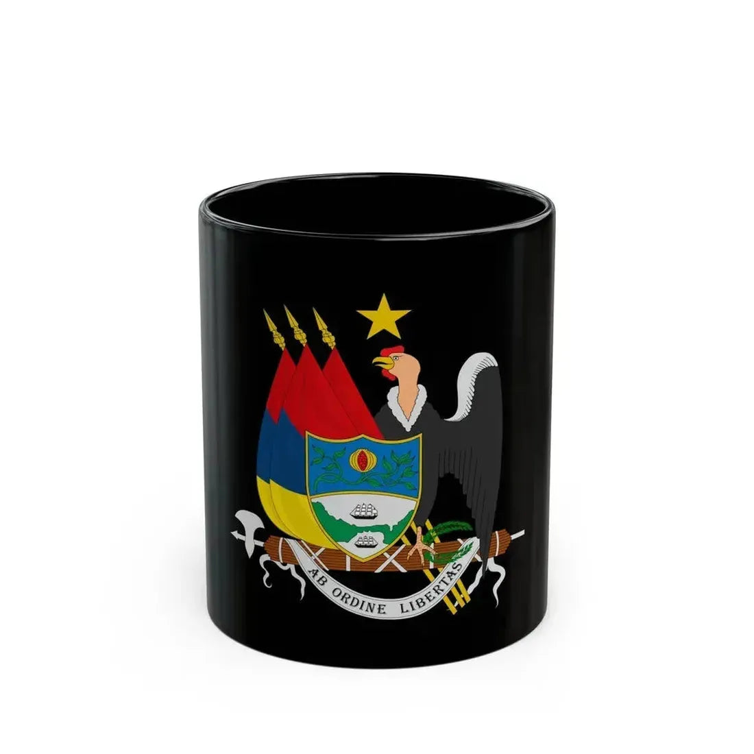 Coat of arms of New Granada (1854) - Black Coffee Mug 11oz - Go Mug Yourself