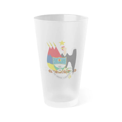 Coat of arms of New Granada (1854) - Frosted Pint Glass 16oz Default Title - Go Mug Yourself