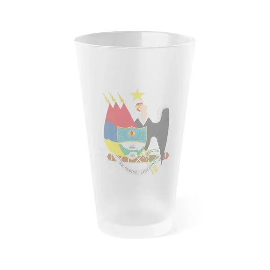 Coat of arms of New Granada (1854) - Frosted Pint Glass 16oz Default Title - Go Mug Yourself