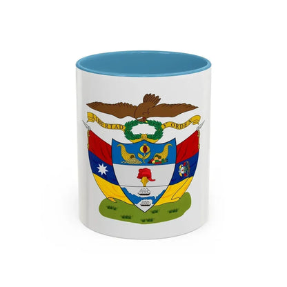 Coat of arms of New Granada - Accent Coffee Mug 11oz Light Blue - Go Mug Yourself
