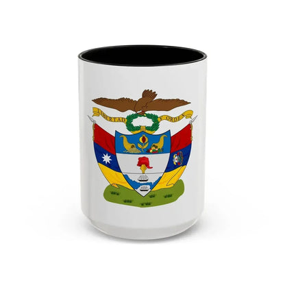 Coat of arms of New Granada - Accent Coffee Mug 15oz Black - Go Mug Yourself