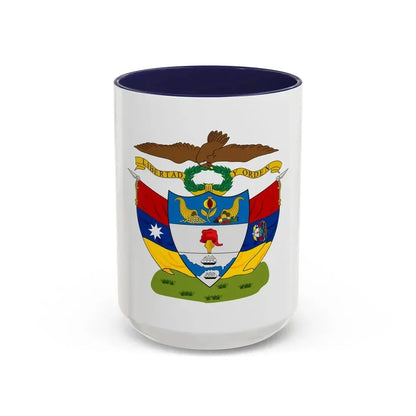 Coat of arms of New Granada - Accent Coffee Mug 15oz Navy - Go Mug Yourself