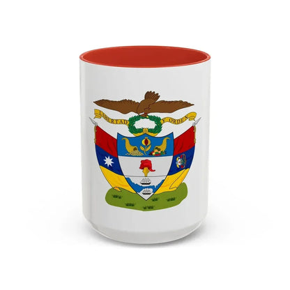 Coat of arms of New Granada - Accent Coffee Mug 15oz Red - Go Mug Yourself