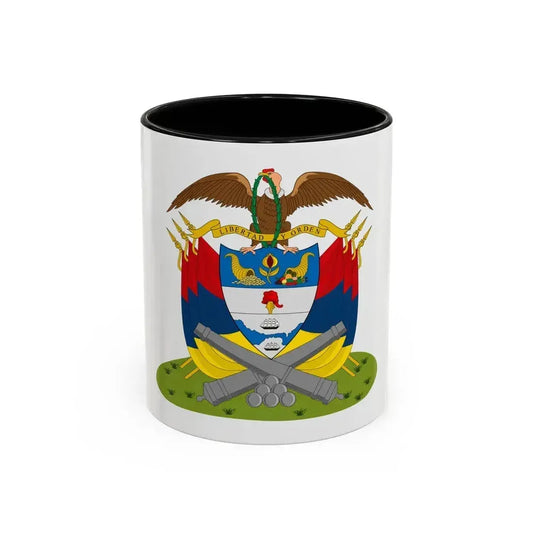 Coat of arms of New Granada (December 1854) - Accent Coffee Mug 11oz Black - Go Mug Yourself