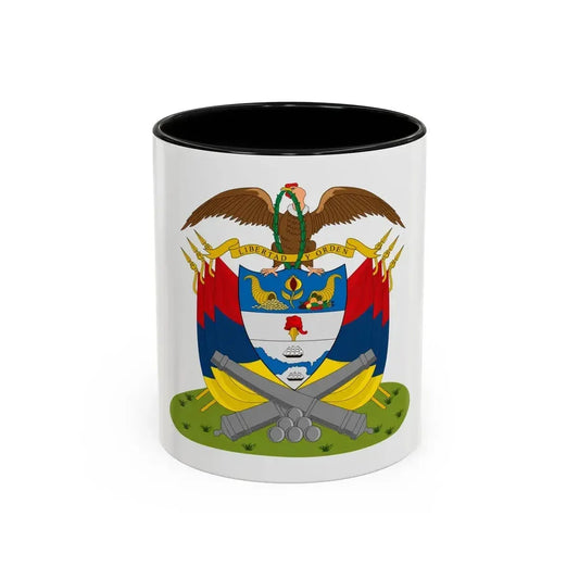 Coat of arms of New Granada (December 1854) - Accent Coffee Mug 11oz Black - Go Mug Yourself