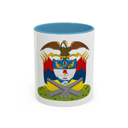 Coat of arms of New Granada (December 1854) - Accent Coffee Mug 11oz Light Blue - Go Mug Yourself