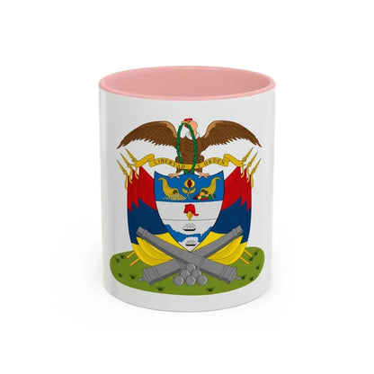 Coat of arms of New Granada (December 1854) - Accent Coffee Mug 11oz Pink - Go Mug Yourself
