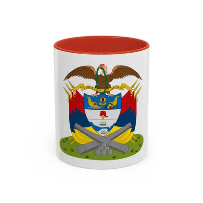 Coat of arms of New Granada (December 1854) - Accent Coffee Mug 11oz Red - Go Mug Yourself