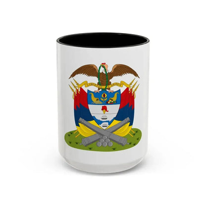 Coat of arms of New Granada (December 1854) - Accent Coffee Mug 15oz Black - Go Mug Yourself