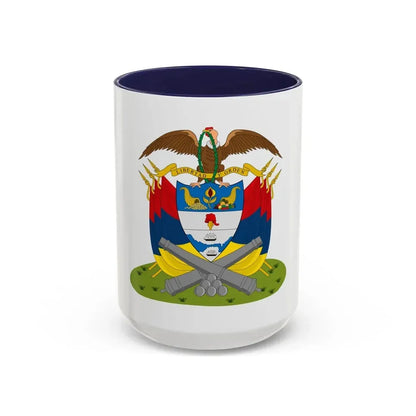 Coat of arms of New Granada (December 1854) - Accent Coffee Mug 15oz Navy - Go Mug Yourself