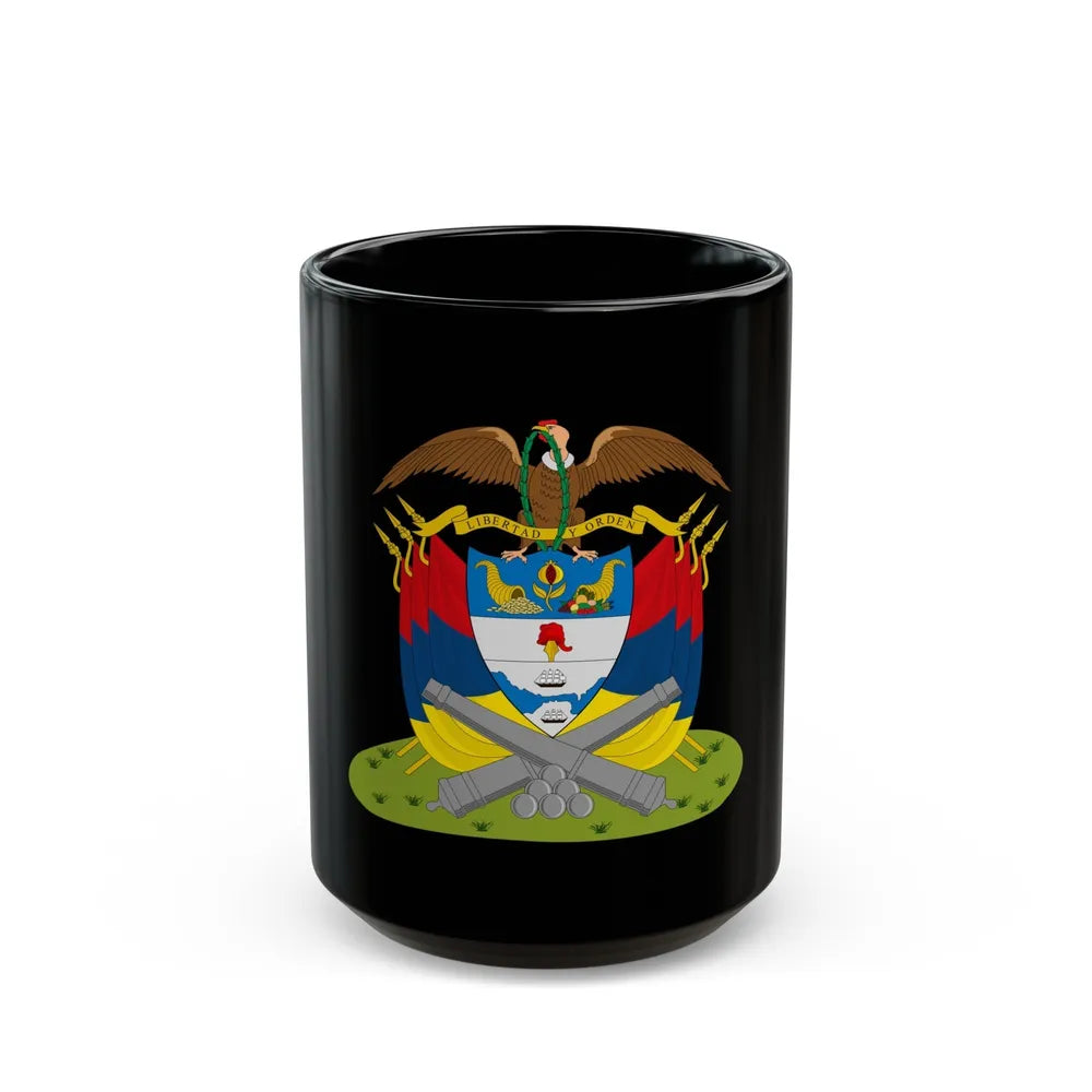 Coat of arms of New Granada (December 1854) - Black Coffee Mug-15oz-Go Mug Yourself