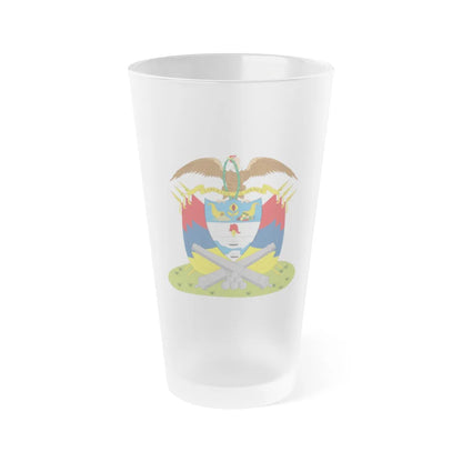 Coat of arms of New Granada (December 1854) - Frosted Pint Glass 16oz-16oz-Frosted-Go Mug Yourself