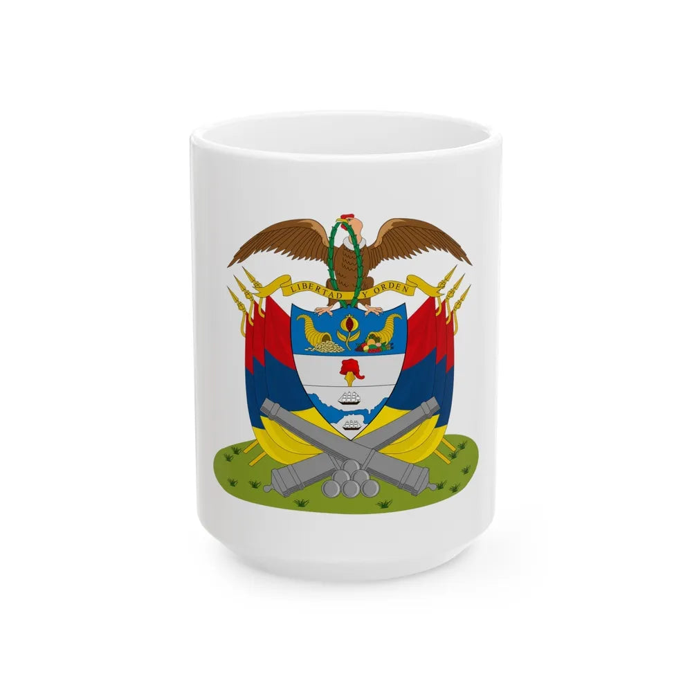 Coat of arms of New Granada (December 1854) - White Coffee Mug-15oz-Go Mug Yourself