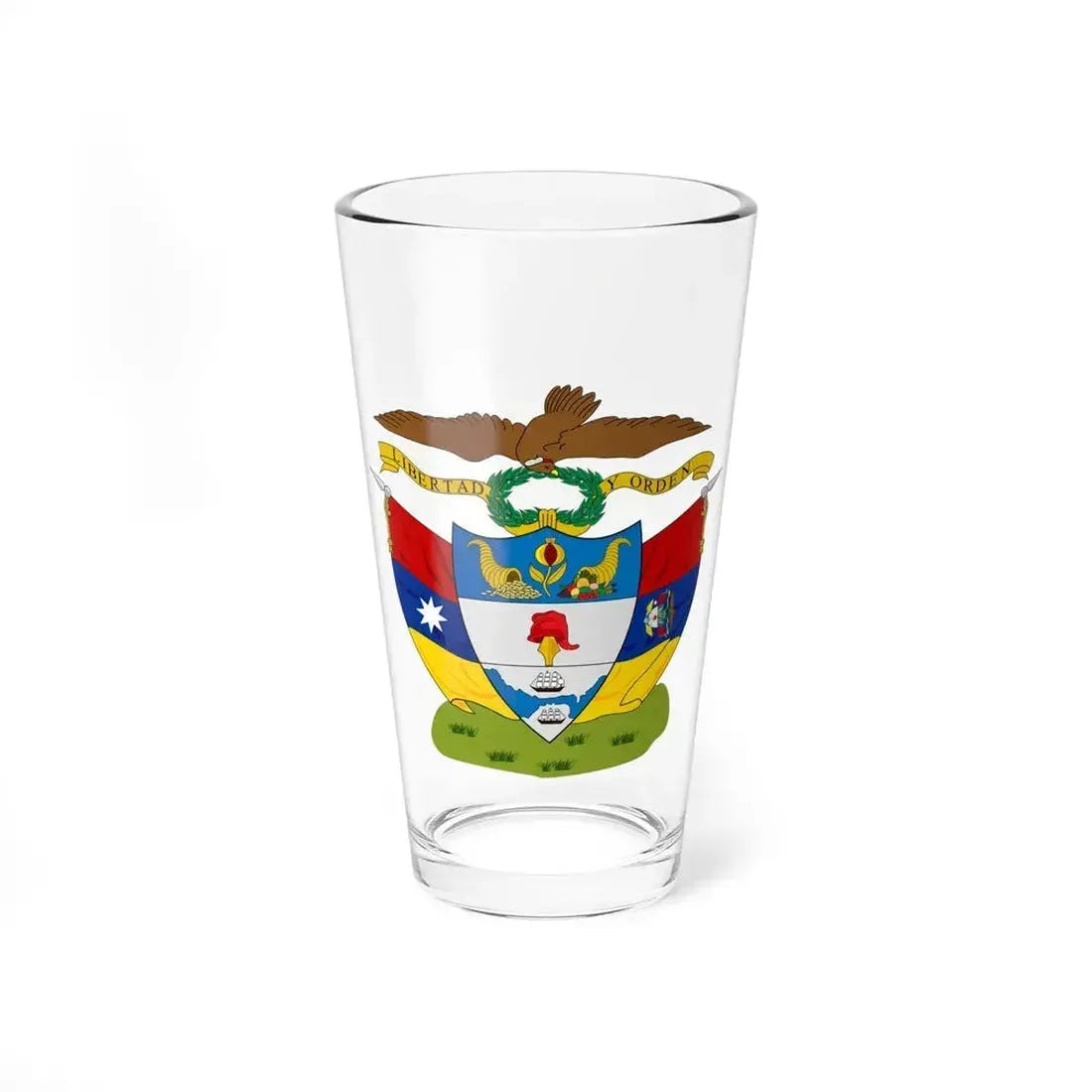 Coat of arms of New Granada - Pint Glass 16oz 16oz - Go Mug Yourself