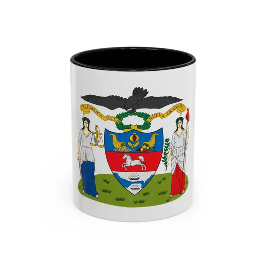 Coat of arms of New Granada (proposal) - Accent Coffee Mug 11oz Black - Go Mug Yourself
