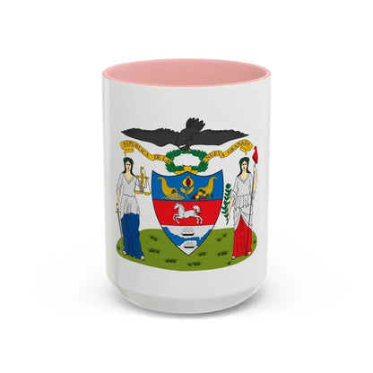 Coat of arms of New Granada (proposal) - Accent Coffee Mug 15oz Pink - Go Mug Yourself