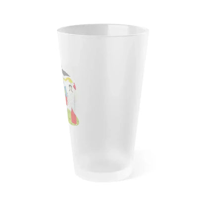 Coat of arms of New Granada (proposal) - Frosted Pint Glass 16oz - Go Mug Yourself