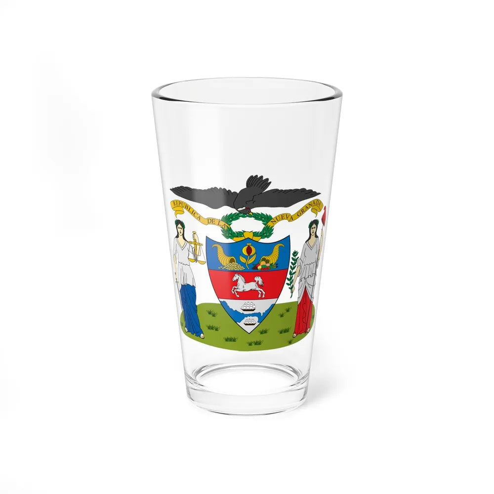 Coat of arms of New Granada (proposal) - Pint Glass 16oz-16oz-Go Mug Yourself