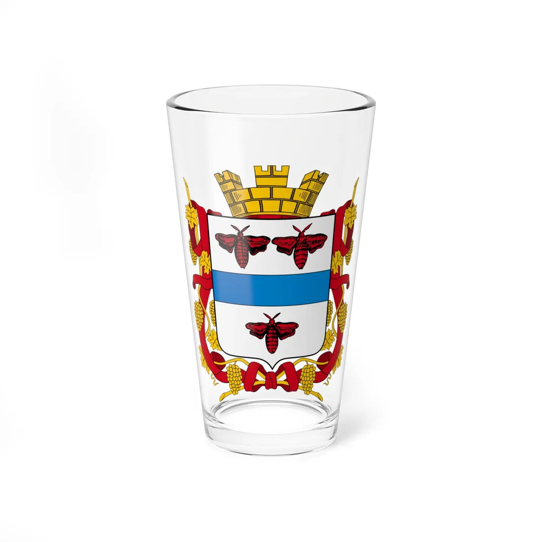Coat of arms of New Margelan 1908 (Russia) (Coat of Arms) Pint Glass 16oz 16oz - Go Mug Yourself