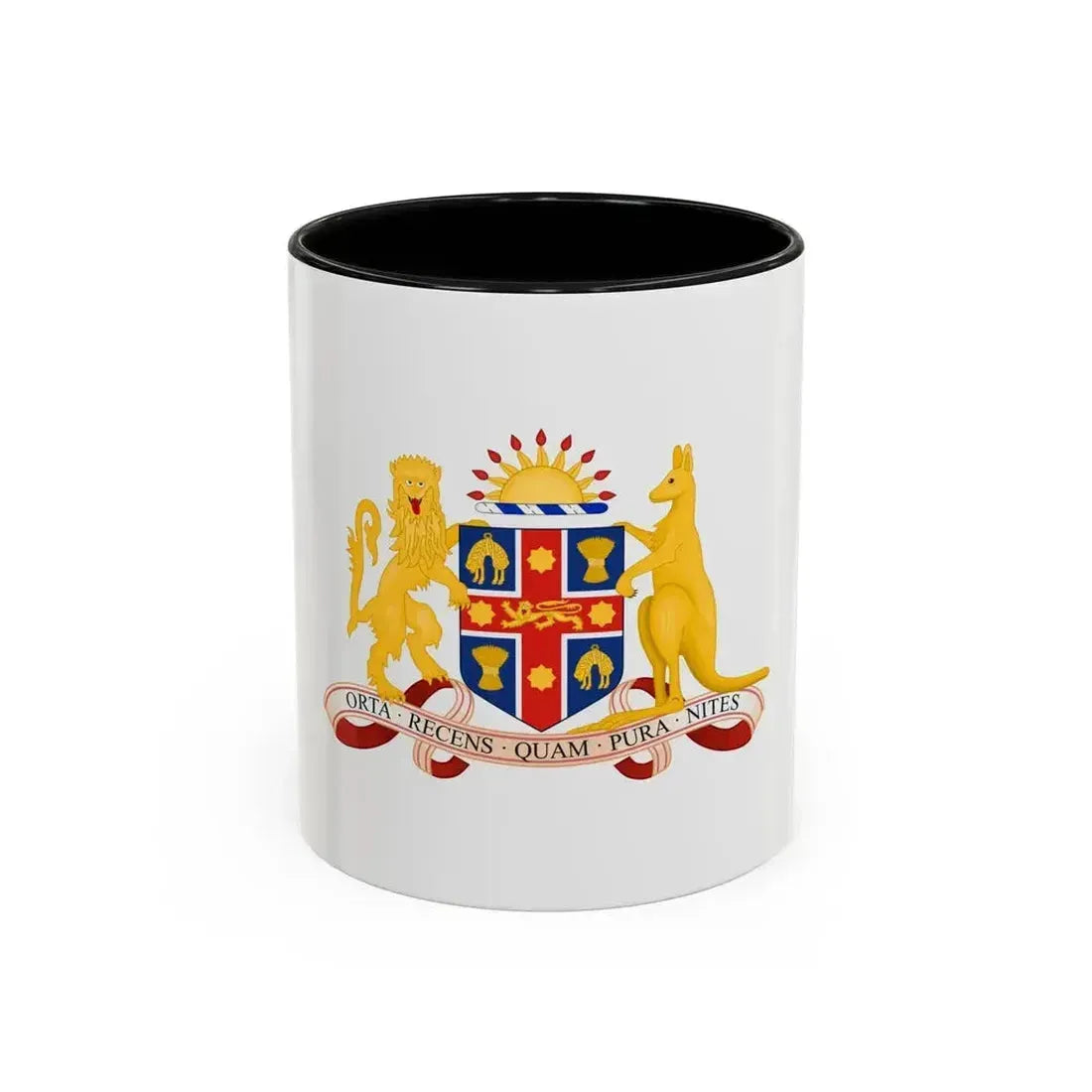 Coat of Arms of New South Wales - Accent Coffee Mug 11oz Black - Go Mug Yourself