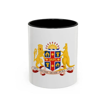 Coat of Arms of New South Wales - Accent Coffee Mug 11oz Black - Go Mug Yourself