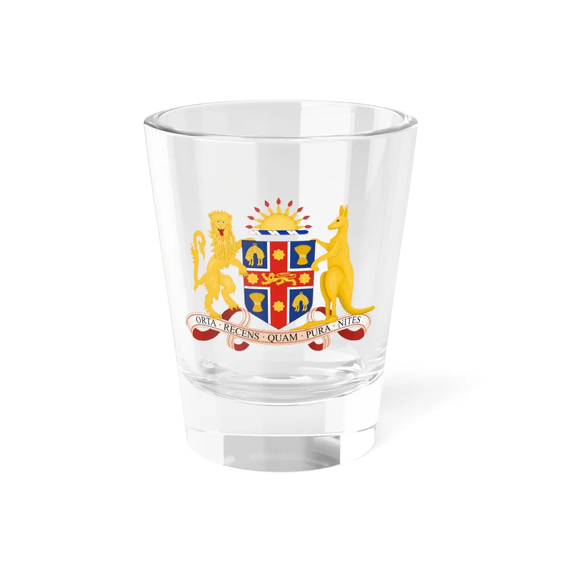 Coat of Arms of New South Wales (Australia) (Coat of Arms) Shot Glass 1.5oz 1.5oz - Go Mug Yourself