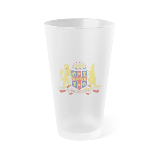 Coat of Arms of New South Wales - Frosted Pint Glass 16oz-Go Mug Yourself