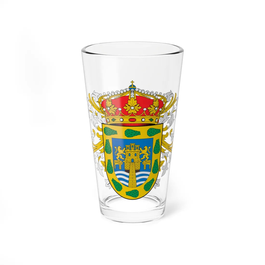 Coat of arms of New Spains Capital (Mexico) (Coat of Arms) Pint Glass 16oz 16oz - Go Mug Yourself