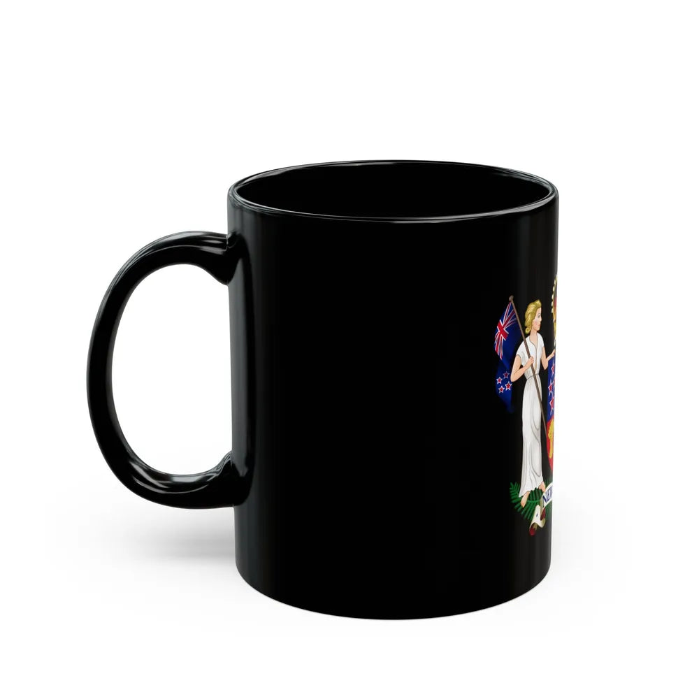 Coat of arms of New Zealand - Black Coffee Mug-Go Mug Yourself