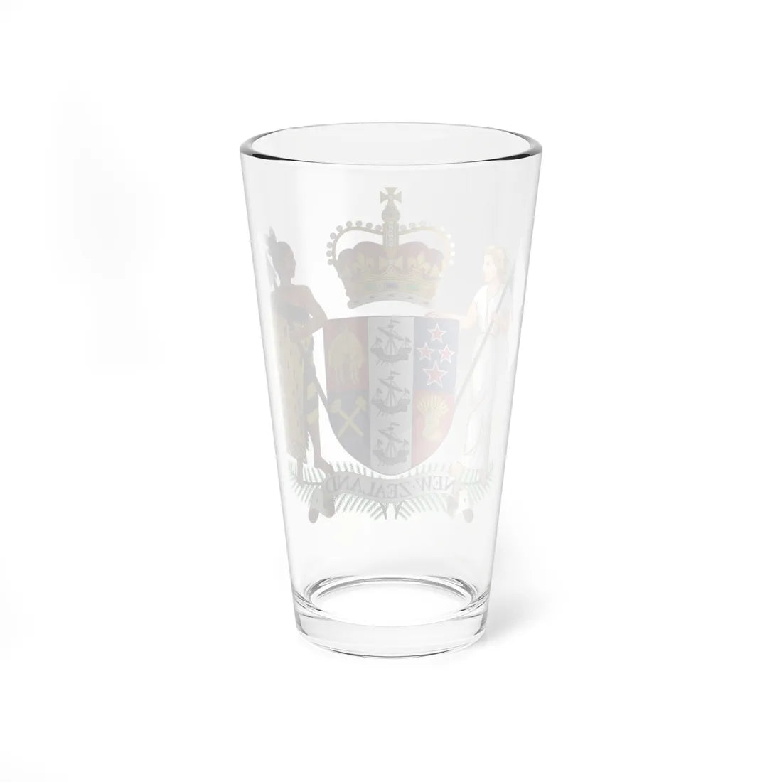 Coat of arms of New Zealand (New Zealand) (Coat of Arms) Pint Glass 16oz - Go Mug Yourself