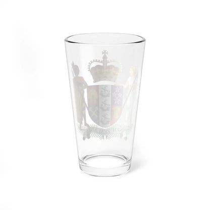 Coat of arms of New Zealand (New Zealand) (Coat of Arms) Pint Glass 16oz - Go Mug Yourself