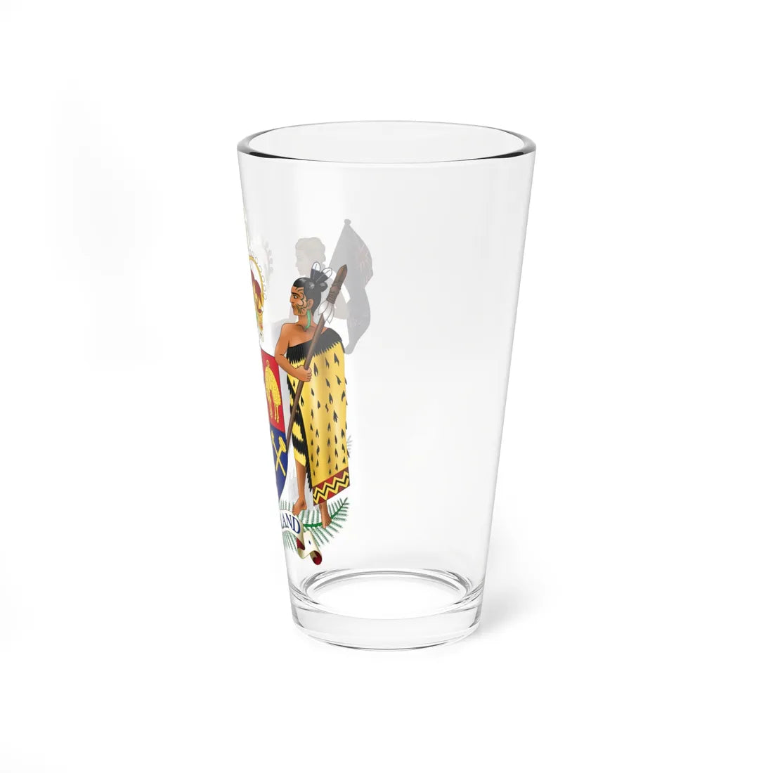 Coat of arms of New Zealand (New Zealand) (Coat of Arms) Pint Glass 16oz - Go Mug Yourself