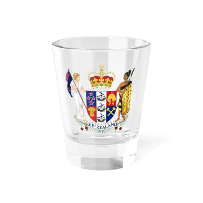 Coat of arms of New Zealand (New Zealand) (Coat of Arms) Shot Glass 1.5oz 1.5oz - Go Mug Yourself