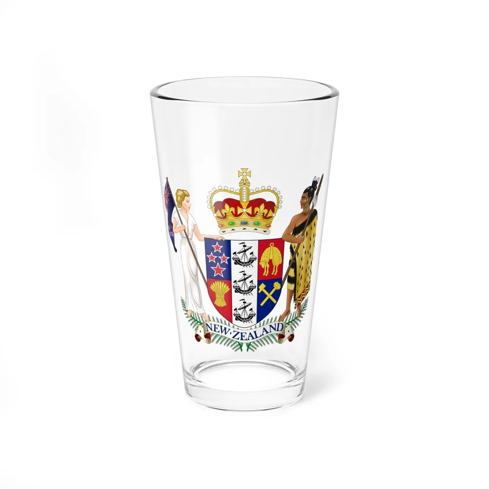 Coat of arms of New Zealand - Pint Glass 16oz-16oz-Go Mug Yourself