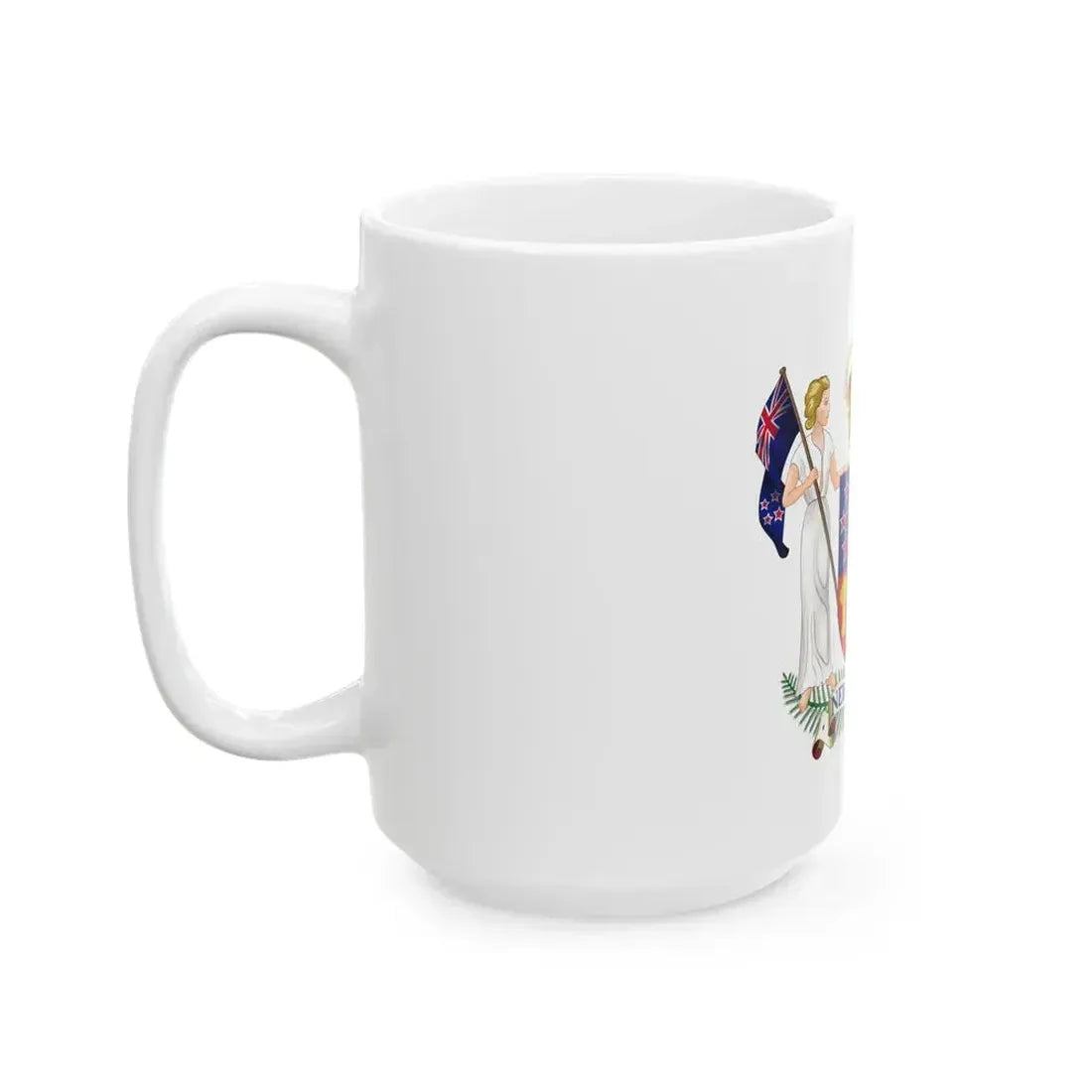 Coat of arms of New Zealand - White Coffee Mug - Go Mug Yourself
