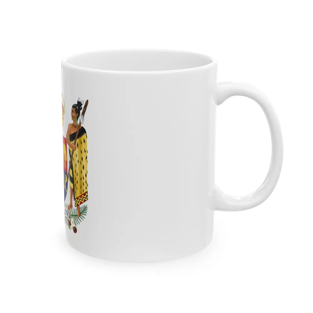 Coat of arms of New Zealand - White Coffee Mug-Go Mug Yourself