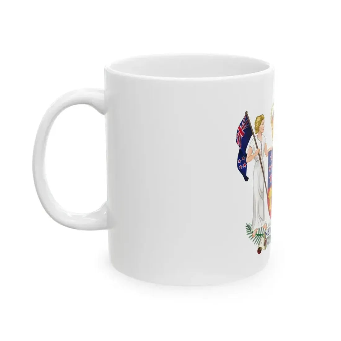 Coat of arms of New Zealand - White Coffee Mug - Go Mug Yourself