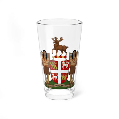 Coat of Arms of Newfoundland and Labrador (Spain) (Coat of Arms) Pint Glass 16oz 16oz - Go Mug Yourself
