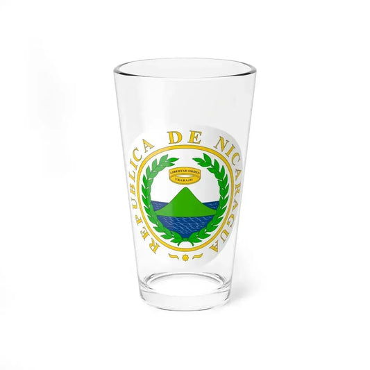 Coat of arms of Nicaragua (1854) - Pint Glass 16oz 16oz - Go Mug Yourself